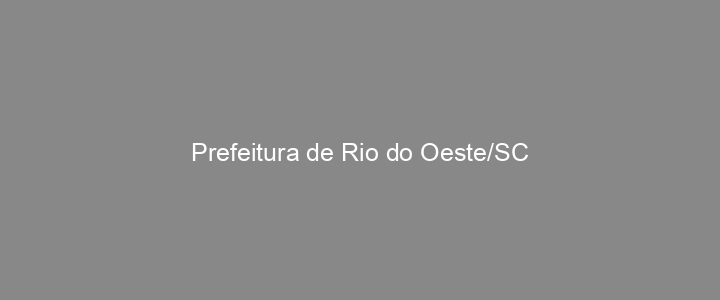 Provas Anteriores Prefeitura de Rio do Oeste/SC